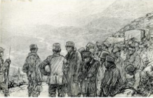 EH Shepard sketch of troops