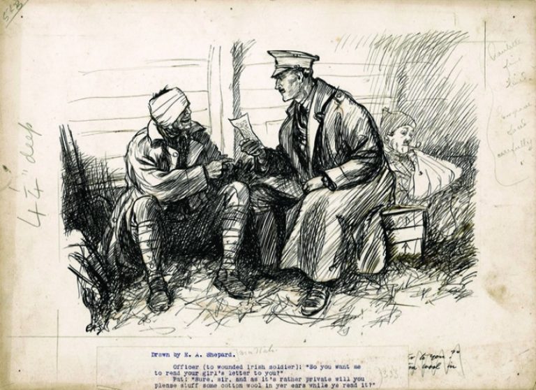 E H Shepard's Wounded Soldier